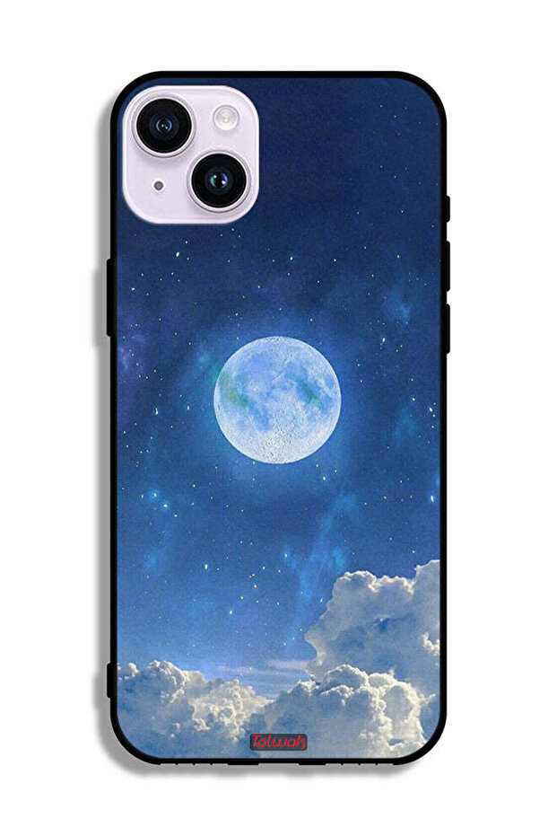 غطاء حماية لجهاز Apple iPhone 14 بتصميم غيوم القمر - 2