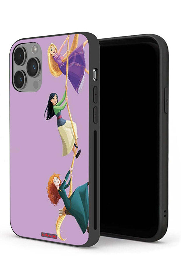 جراب حماية لجهاز Apple iPhone 14 Pro Max برسومات تسلق الفتيات