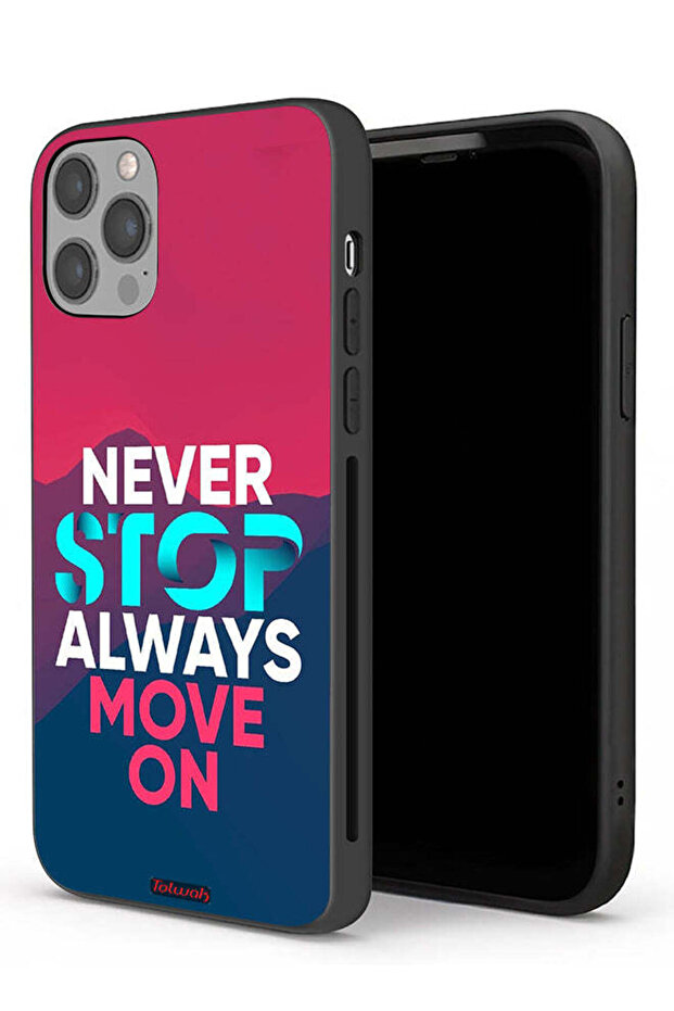 جراب حماية لجهاز Apple iPhone 12 Pro Max، لا تتوقف أبدًا، استمر دائمًا