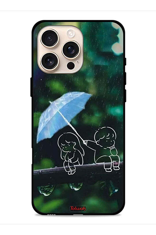 غطاء حماية لجهاز Apple iPhone 16 Pro بتصميم زوجين من الفن التجريدي