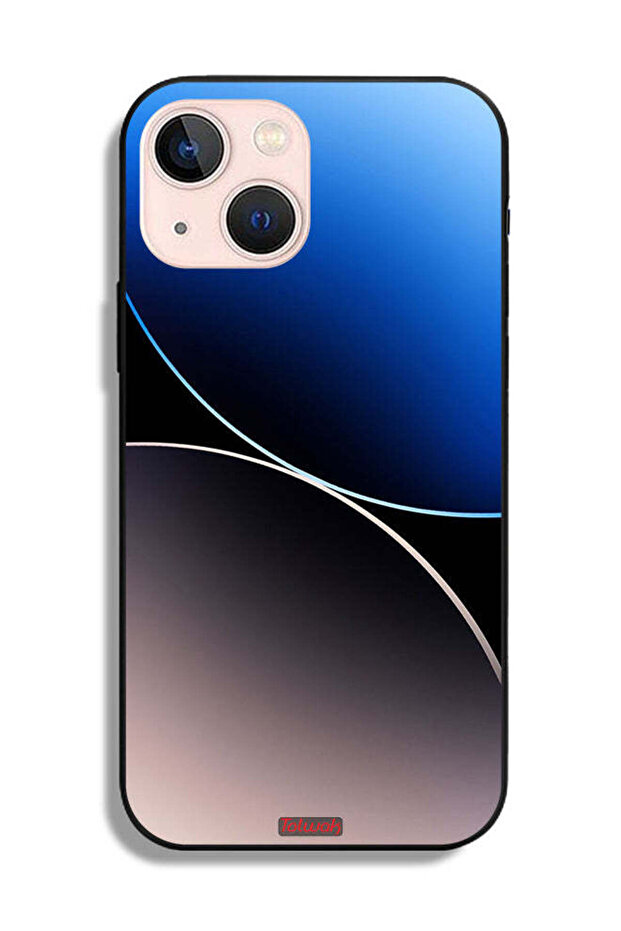 Apple iPhone 13 mini Protective Case Curve Lines Pattern - 2