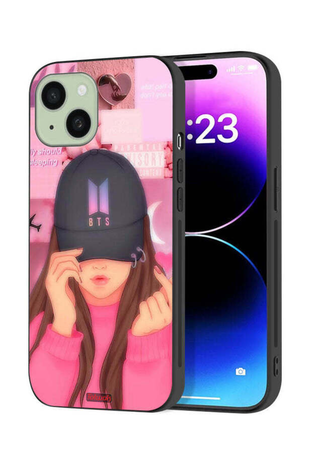 غطاء حماية لهاتف Apple iPhone 15 Plus بتصميم فتاة صغيرة