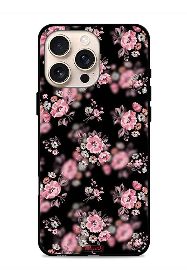 غطاء حماية لجهاز Apple iPhone 16 Pro Max بنقشة زهور بورتريه