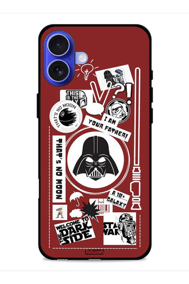 غطاء حماية لجهاز Apple iPhone 16 Plus ملصق Welcome To The Dark Side