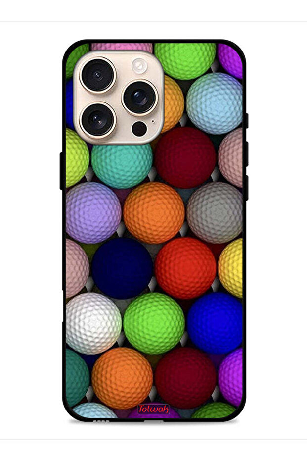 غطاء حماية لجهاز Apple iPhone 16 Pro Max بتصميم كرات فنية تجريدية