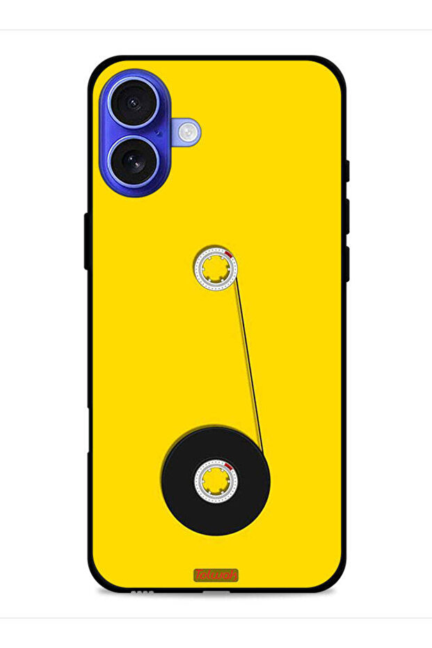 غطاء حماية لجهاز Apple iPhone 16 بتصميم عجلة كاسيت