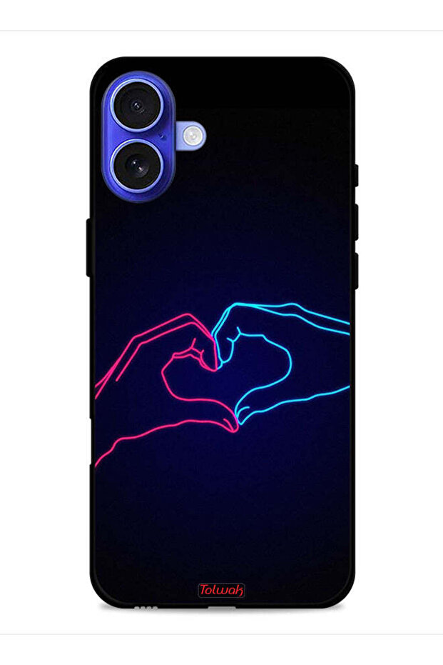 غطاء حماية لجهاز Apple iPhone 16 Plus بتصميم يد تلامس القلب