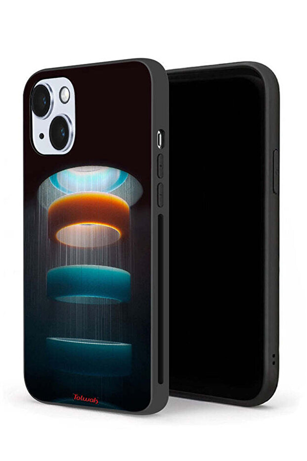 Apple iPhone 14 Protective Case Rings Art Pattern - 1