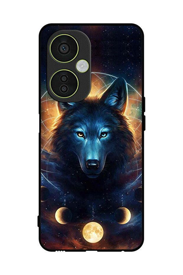 غطاء حماية لهاتف OnePlus Nord CE 3 Lite بتصميم الذئب في الفضاء