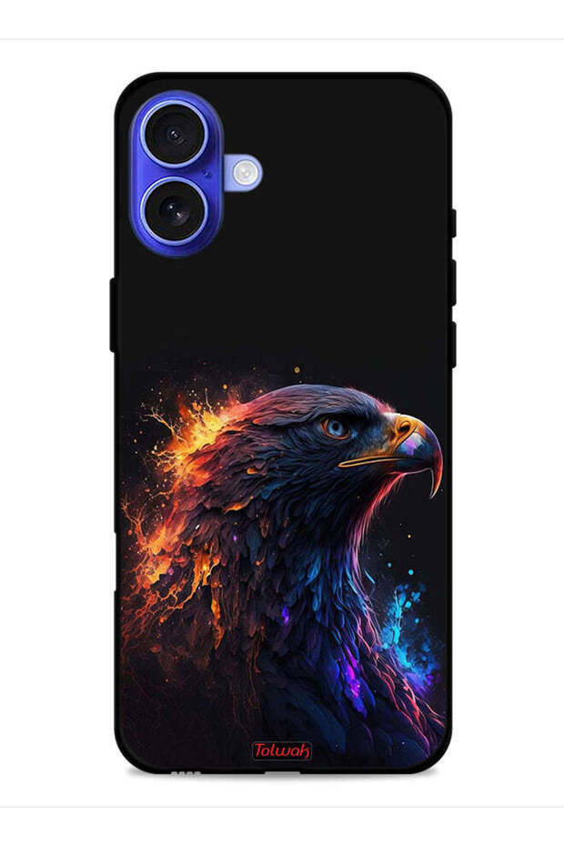 غطاء حماية لجهاز Apple iPhone 16 بتصميم فن النسر