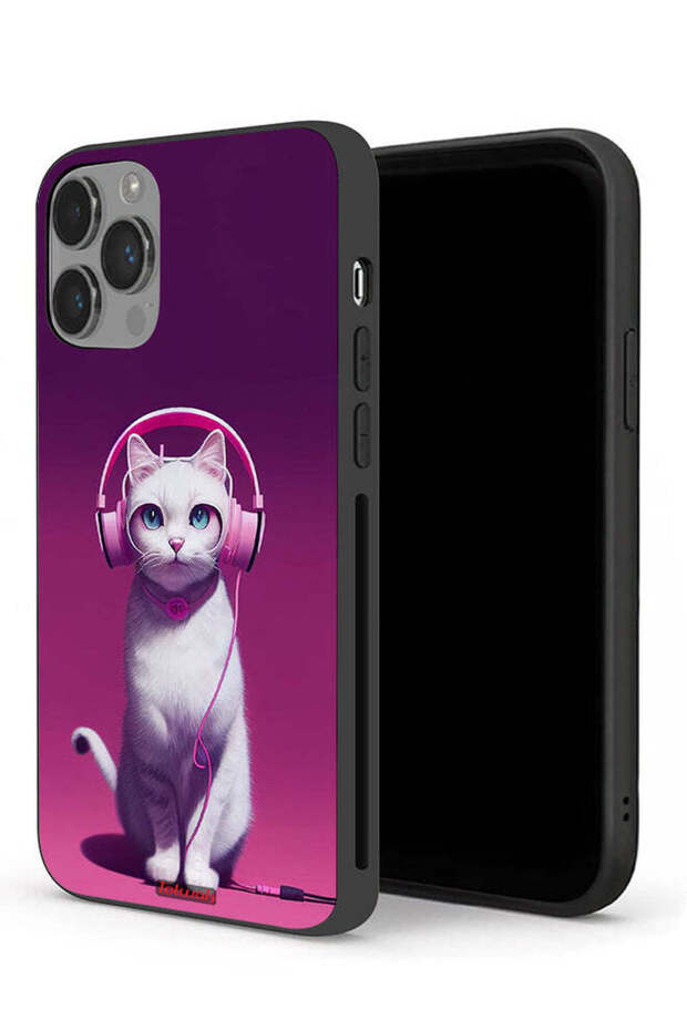 جراب حماية لجهاز Apple iPhone 14 Pro Max بتصميم قطة لطيفة