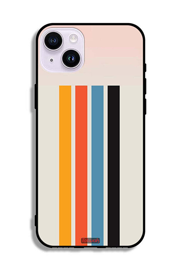 Apple iPhone 14 Protective Case Straight Lines Pattern - 2