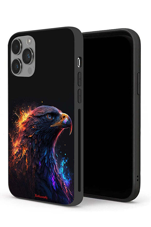 جراب حماية لجهاز Apple iPhone 14 Pro بتصميم فن النسر - 1