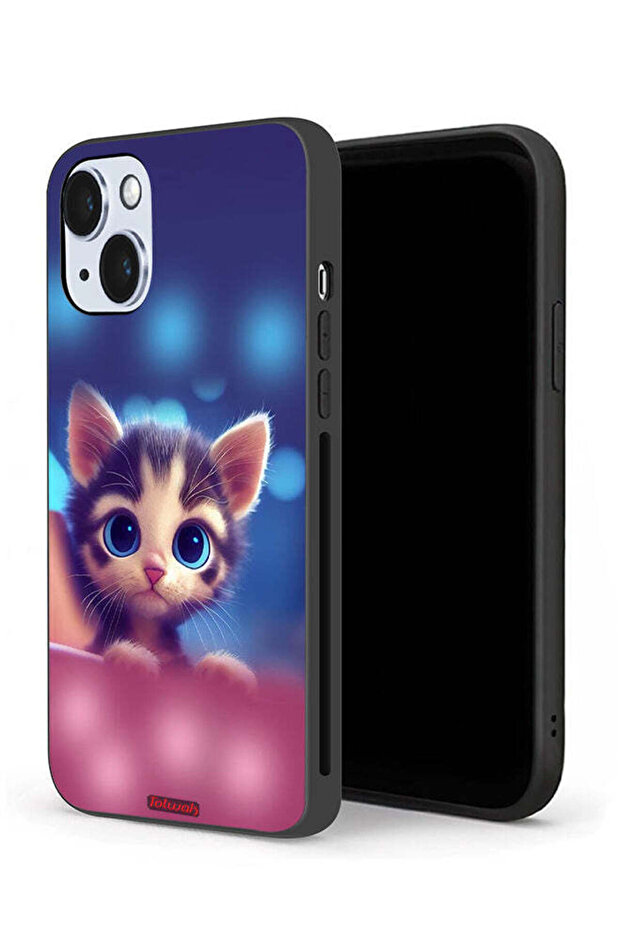 جراب حماية لجهاز Apple iPhone 14 Plus بتصميم قطة صغيرة