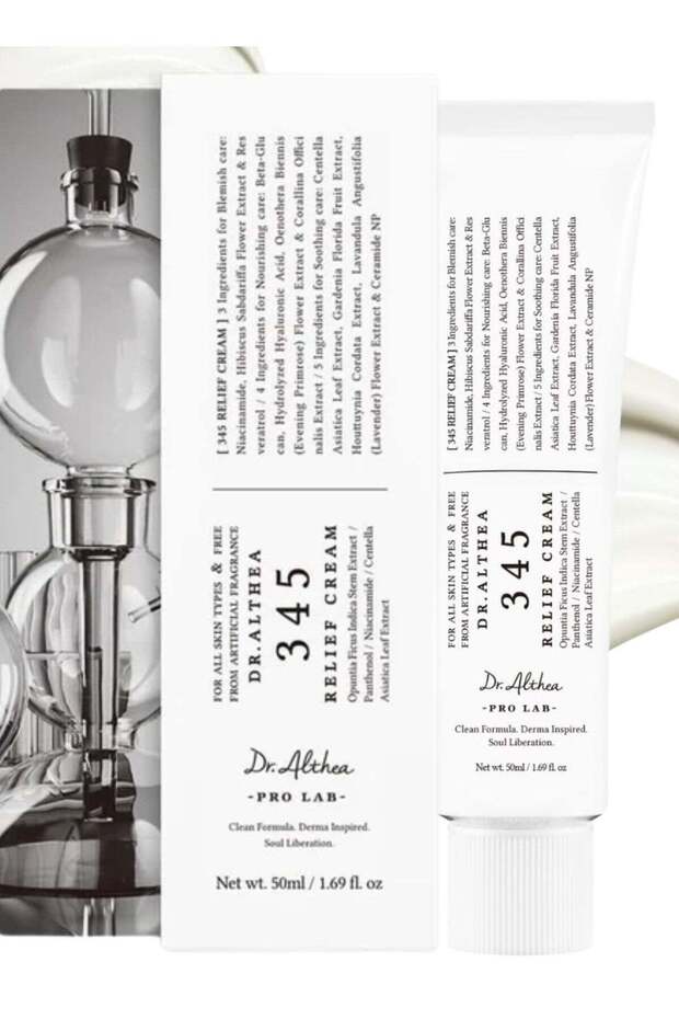 345 Relief Cream – Soothing & Hydrating Face Cream, 50ml – Calming Moisturizer for Se