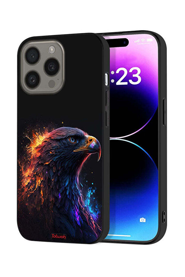 غطاء حماية لجهاز Apple iPhone 15 Pro Max بتصميم فن النسر