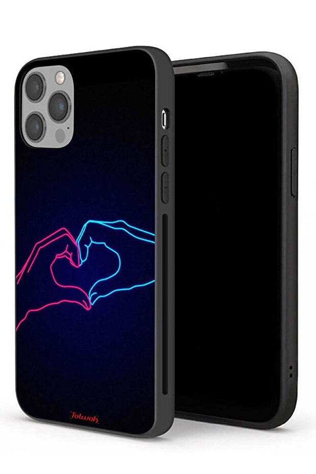 جراب حماية لجهاز Apple iPhone 12 Pro Max بتصميم يد تلامس القلب