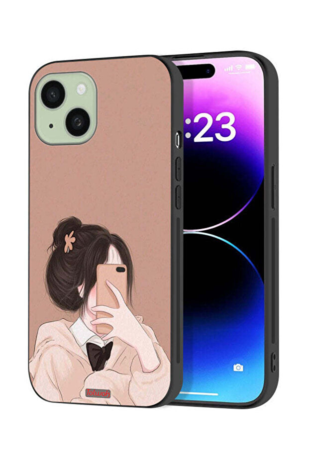 غطاء حماية لجهاز Apple iPhone 15 Plus لالتقاط صور سيلفي