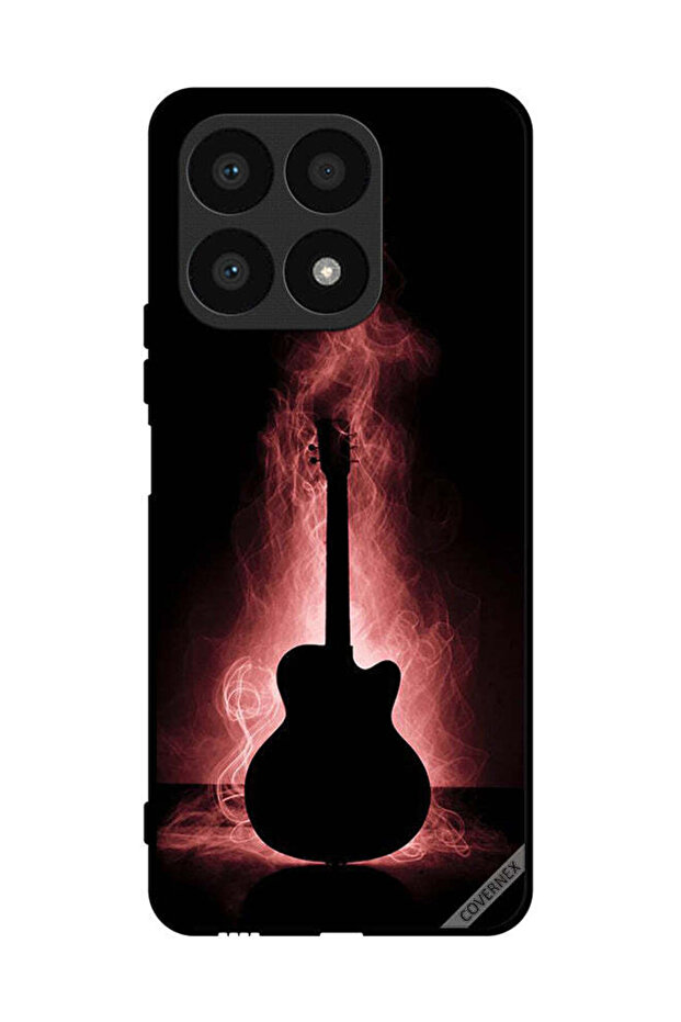 غطاء حماية لهاتف Honor X8a بتصميم انعكاس الجيتار