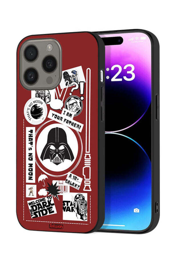 غطاء حماية لجهاز Apple iPhone 15 Pro Max ملصق Welcome To The Dark Side