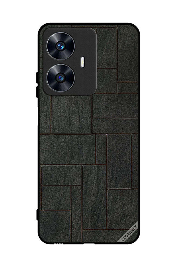 غطاء حماية لهاتف Realme C55 بنمط جدار الحجارة