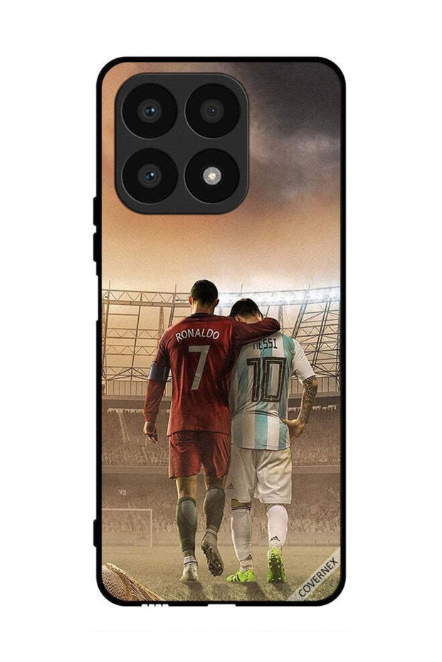 غطاء حماية لهاتف Honor X8a ميسي ورونالدو
