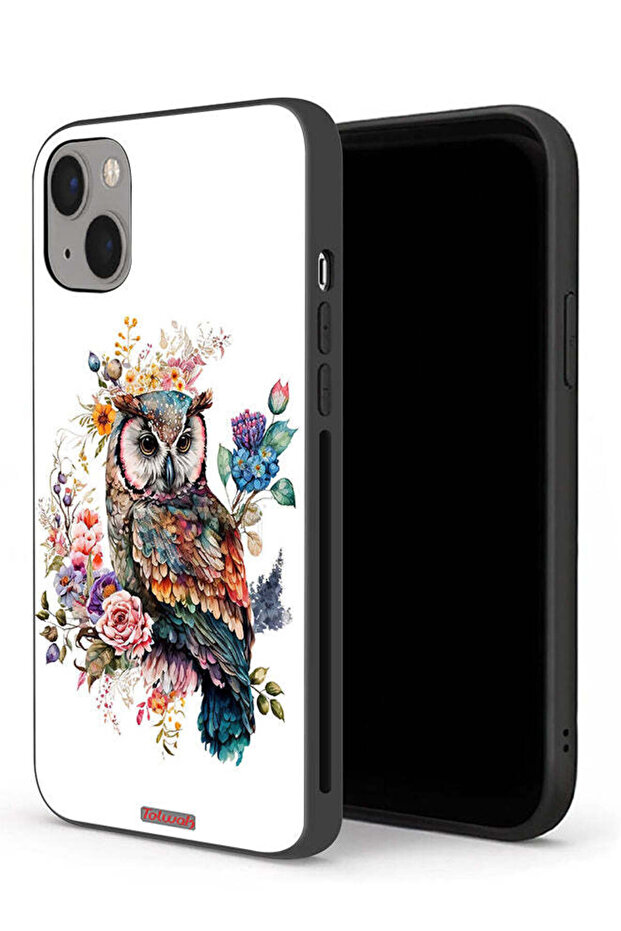 غطاء حماية لجهاز Apple iPhone 13 mini بتصميم بومة فنية تجريدية