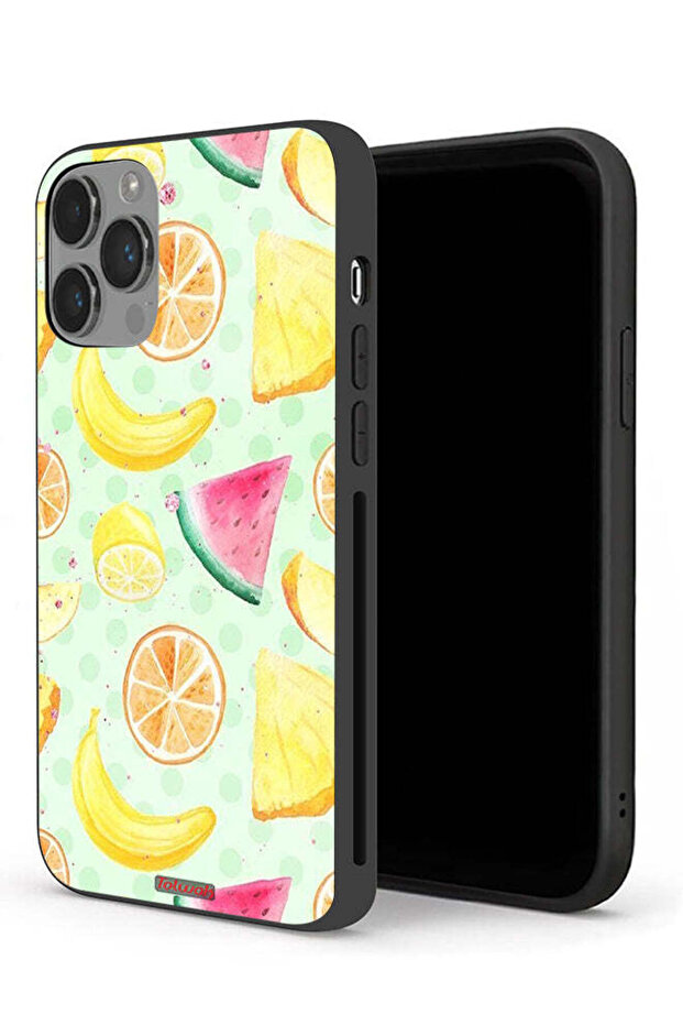 غطاء حماية لجهاز Apple iPhone 14 Pro Max بتصميم فن الألوان المائية والفواكه