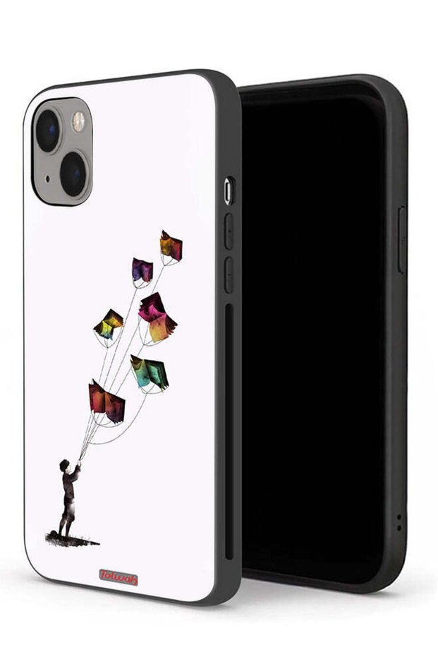 غطاء حماية لجهاز Apple iPhone 13 بتصميم كتاب الطائرات الورقية