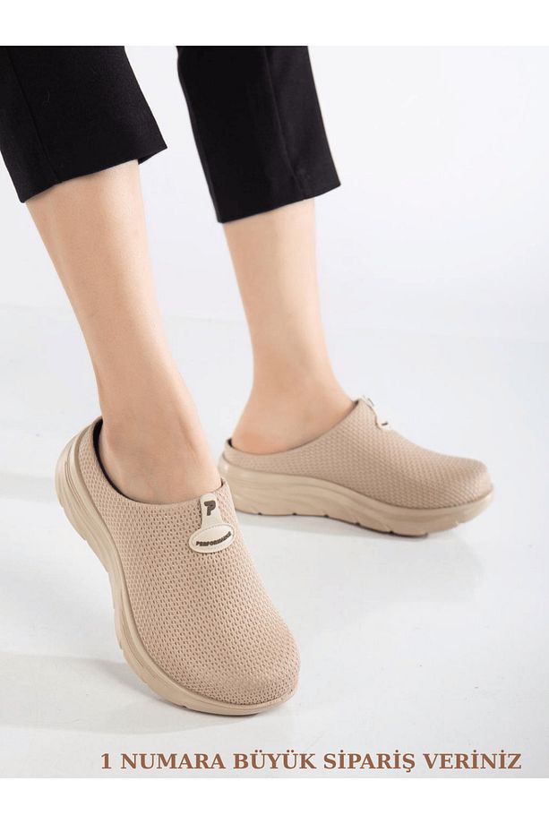 Ortopedik Memory Foam Taban (Yumusak ) Önü Kapalı yüksek topuk Terlik - 1