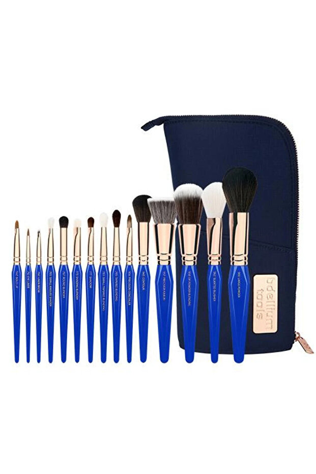 Bdellium Tools 15-Piece Professional Makeup Brush Set with Bag