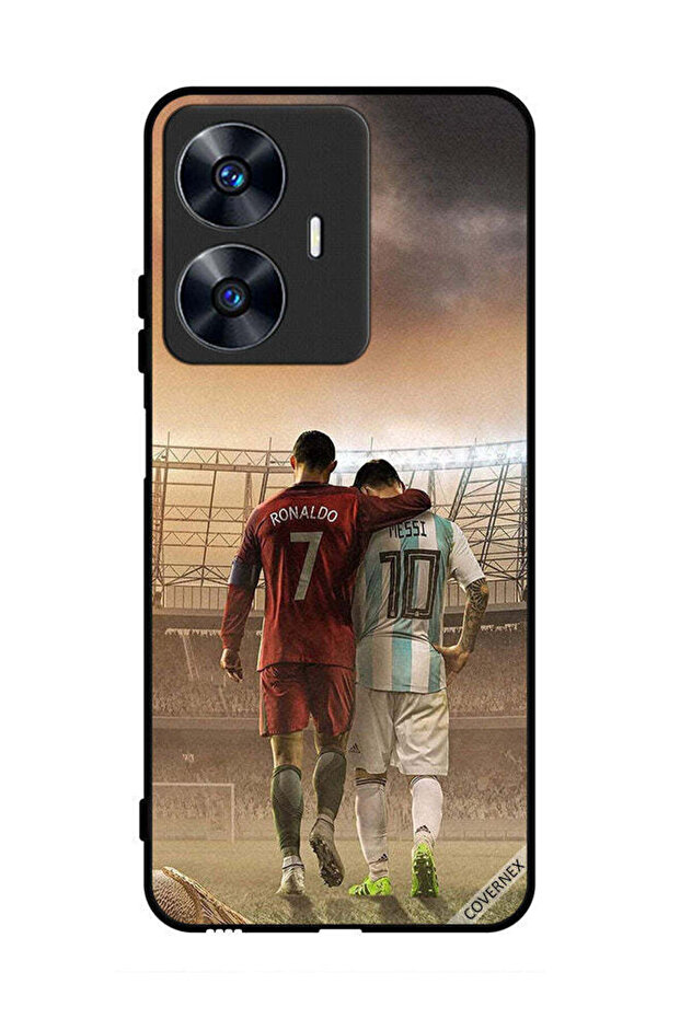 غطاء حماية لهاتف Realme C55 ميسي ورونالدو