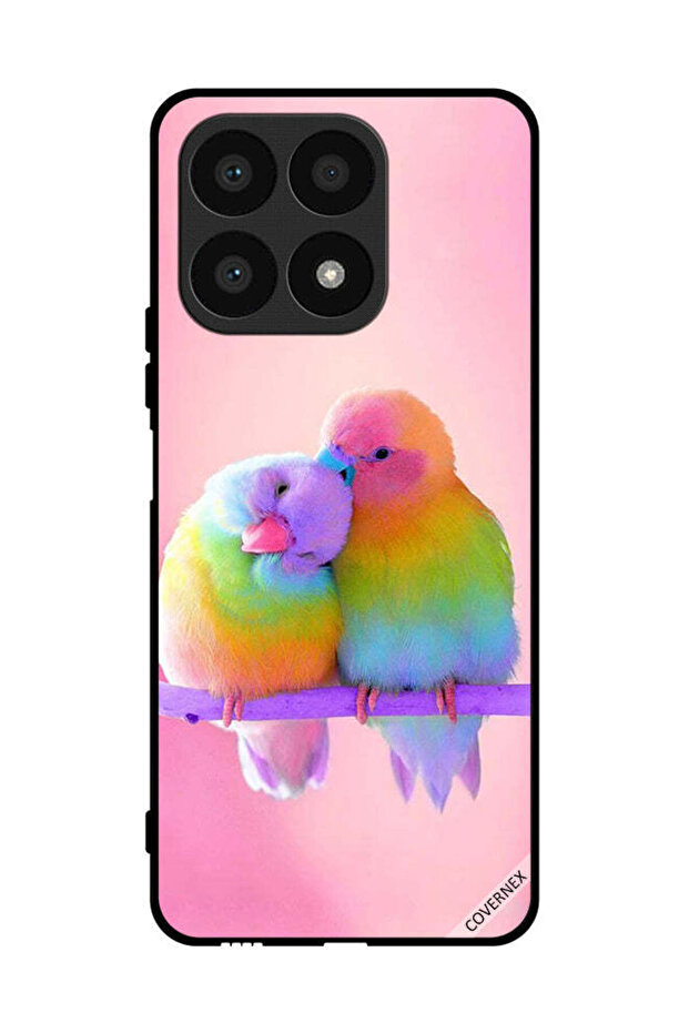 غطاء حماية لهاتف Honor X8a برسومات طيور لطيفة