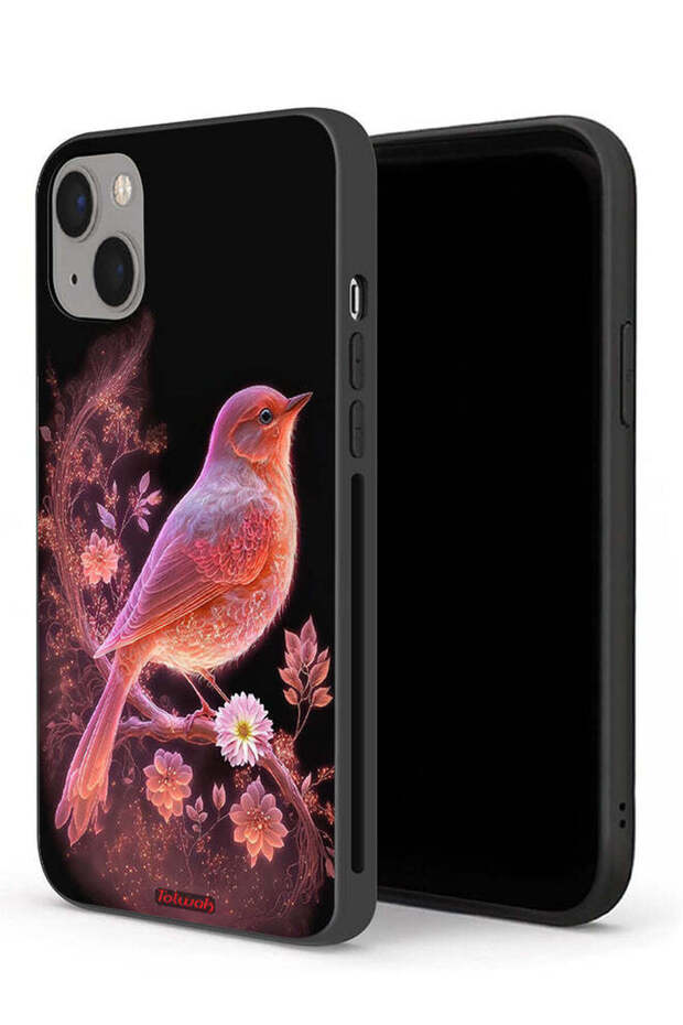 جراب حماية لجهاز Apple iPhone 13 mini برسومات طيور لطيفة