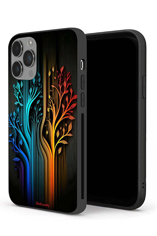 غطاء حماية لجهاز Apple iPhone 14 Pro Max بتصميم أوراق الشجر