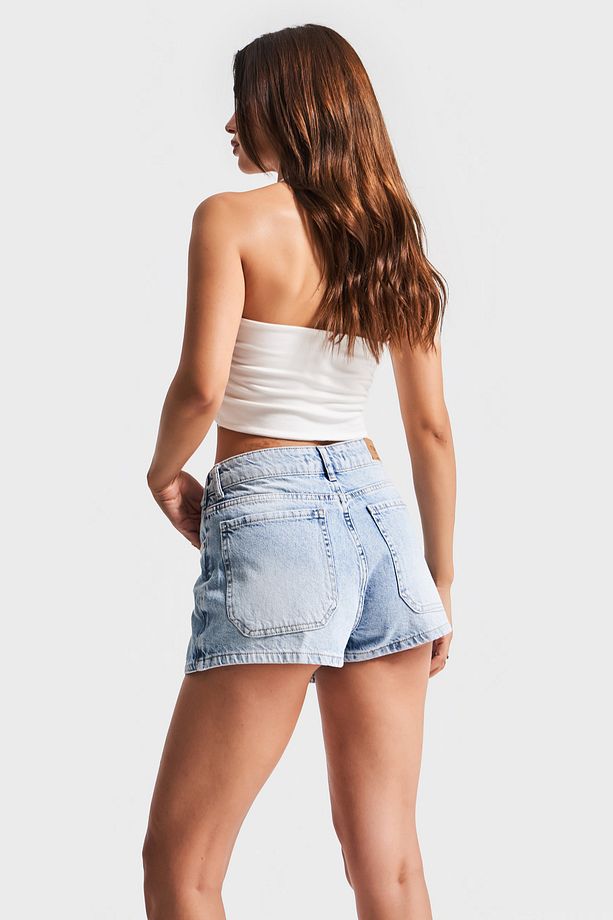Kadın Snow kot Rengi 4s5-3 Mini Boy %100 Koton Denim Şort Etek - 3