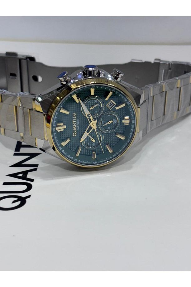 POWERTECH GOLD &GÜMÜŞ SAPHİRE CAM TAKVİMLİ 100 ATM 41 MM ERKEK KOL SAATİ - 5