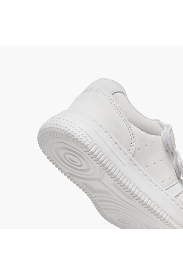 LBL by Shoexpress Perforated School Shoes with Hook and Loop Closure - 4