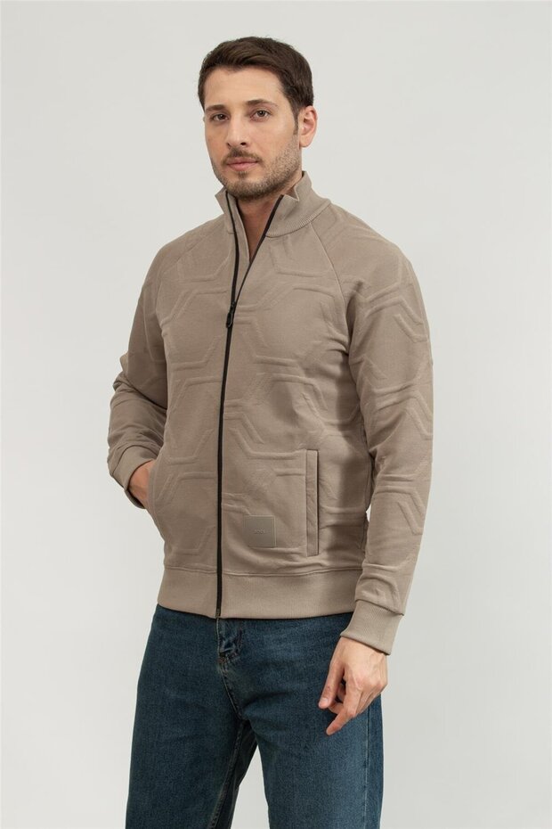 Erkek Fermuarlı Sweatshirt - 2