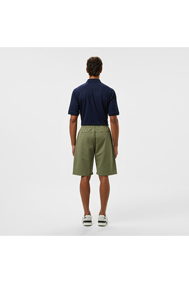 Erkek Relaxed Fit Haki Bermuda Şort - 3