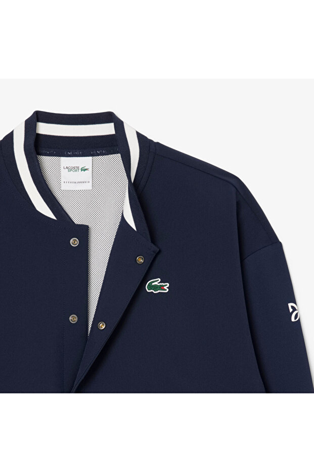 Erkek Hakim Yaka Baskılı Lacivert Ceket - 6