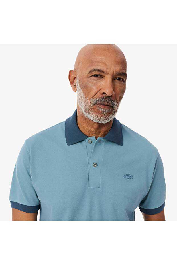 Erkek Classic Fit Renk Bloklu Lacivert Polo - 2