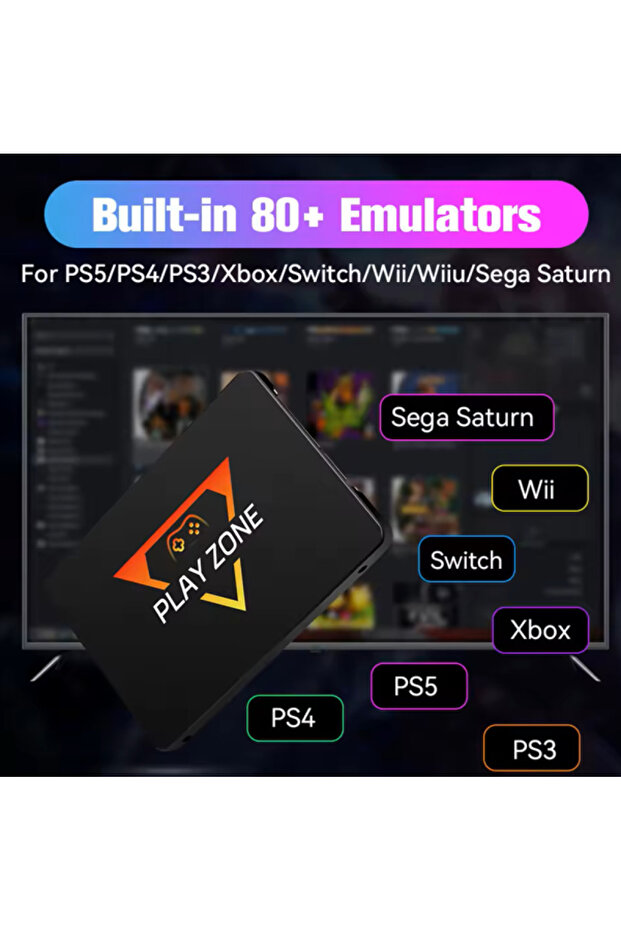 Gaming Console - 1TB Capacity for PlayStation & Xbox Games (PC Compatible) with Controller - 5