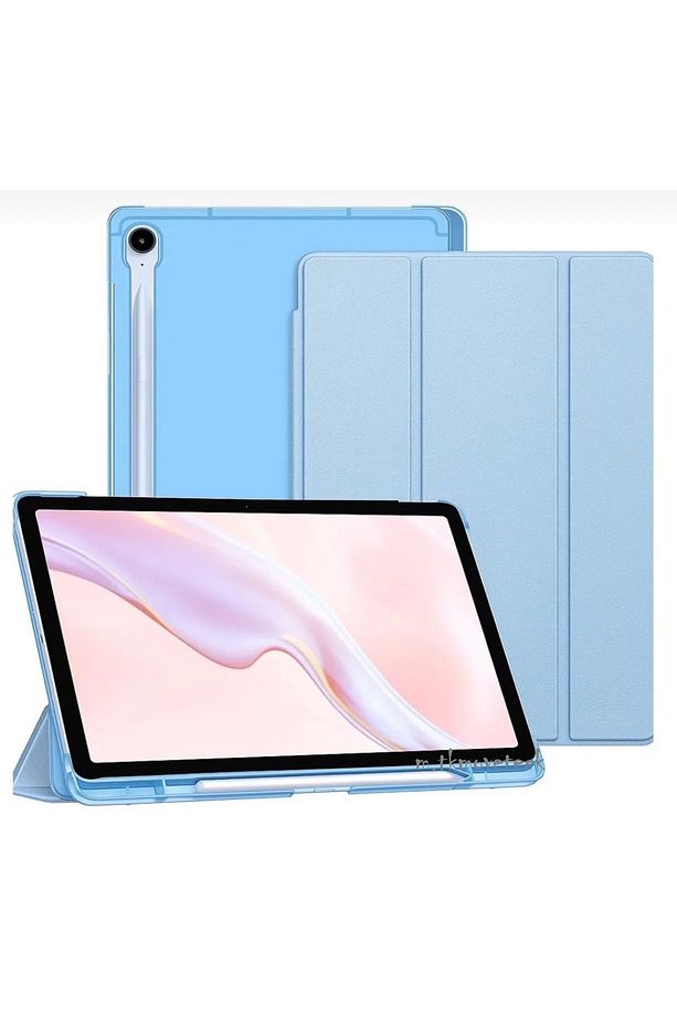Samsung Galaxy Tab S10 Fe Plus 13.1 Kılıf Smart Uyku Modlu Kalem Bölmeli Standlı Arkası Renkli Kapak - 1