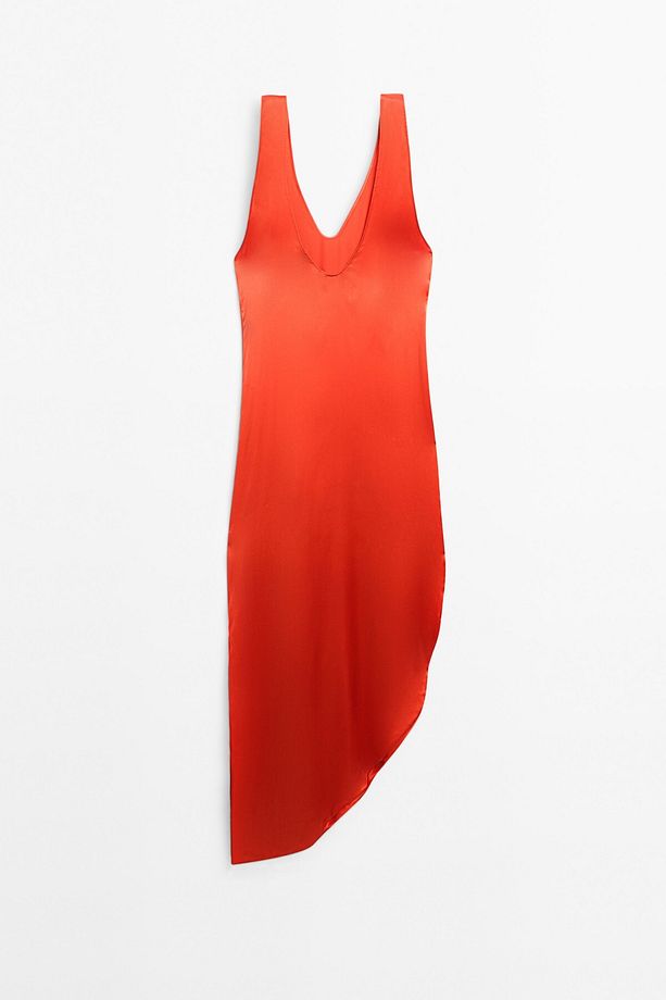 Drapeli asimetrik ipek elbise - Limited Edition - 8