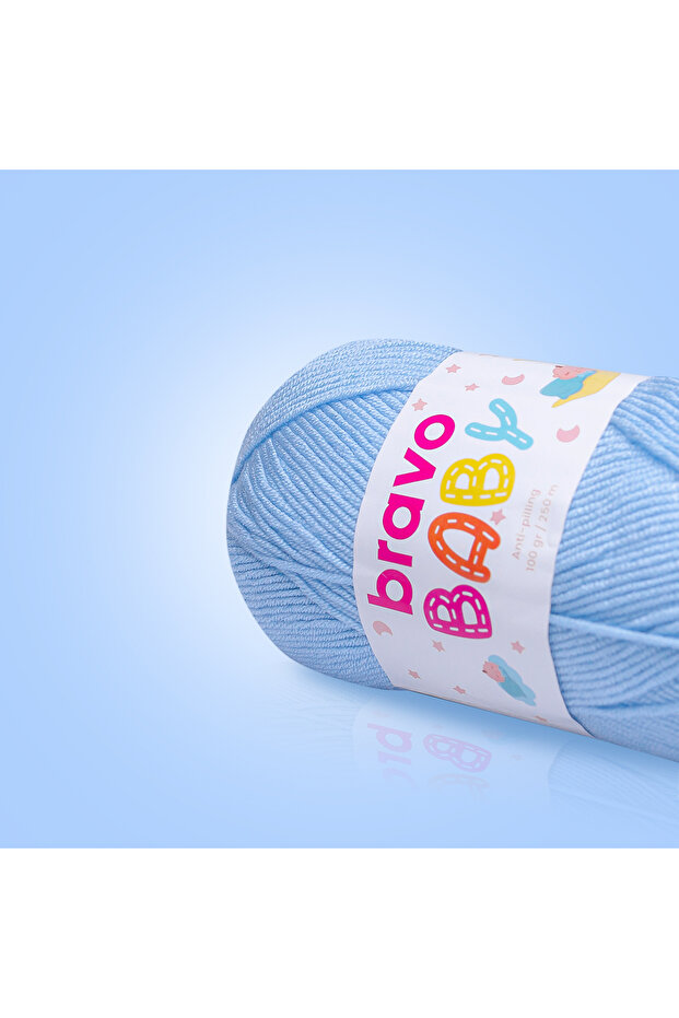Baby Anti-Pilling (Anti-Pilling) Baby Wool 100 Gr 250 Meters (Color Code: 715) Cyan