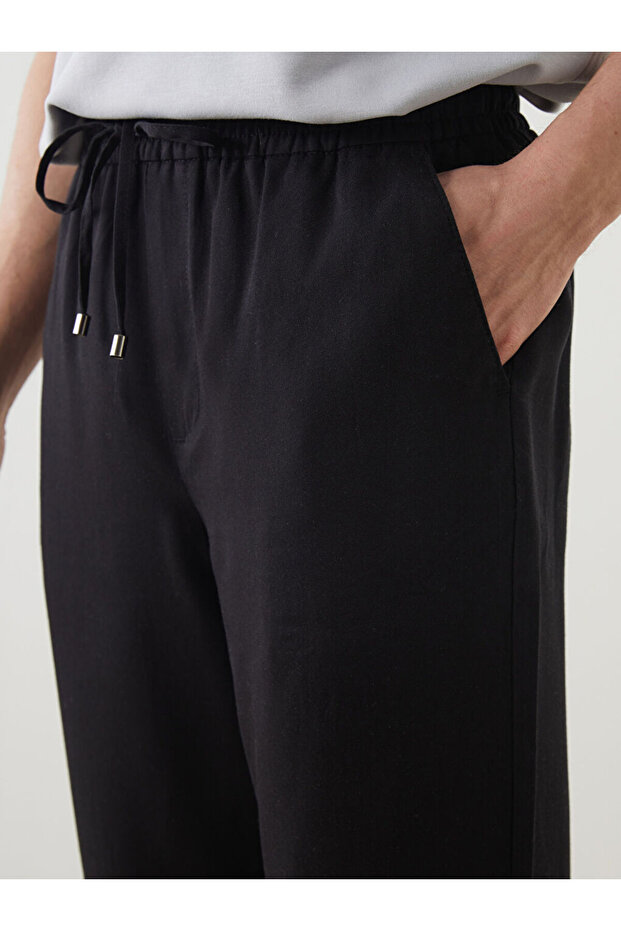 Standart Kalıp Beli Lastikli Erkek Pantolon - 3