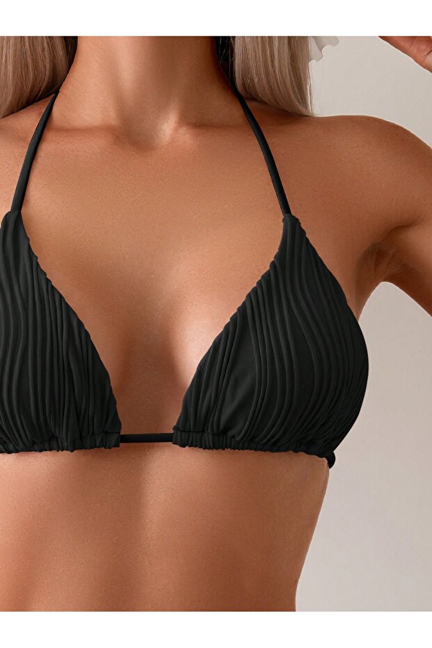 Siyah Kadın Bikini Üst - 4