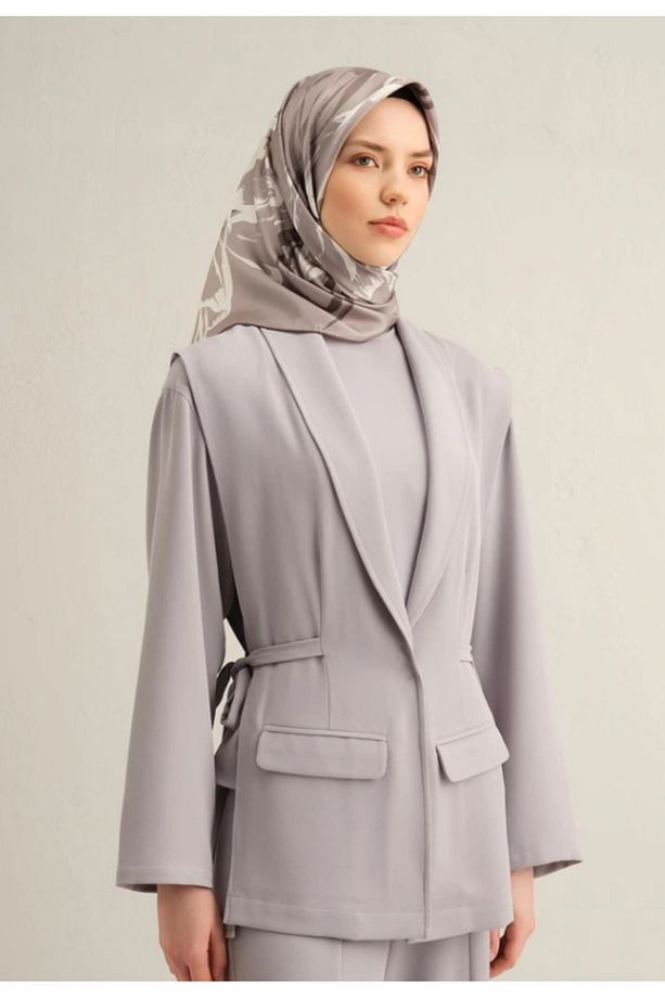 Tivil Ipek Eşarp 9322-82 Gri Karışık Desen - 1