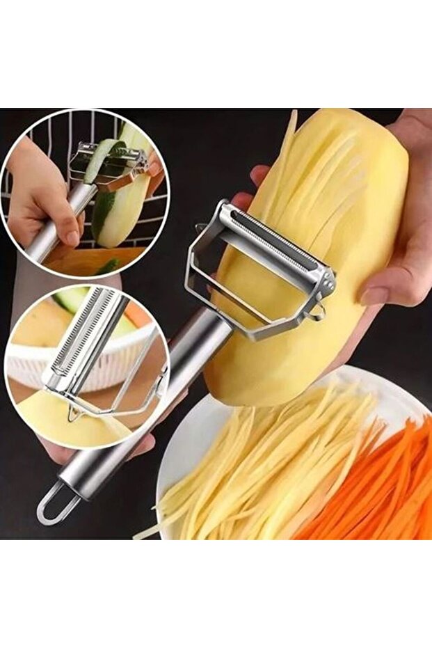 Stainless Steel Julienne Peeler Vegetable Fruit Slicer Peeler Potato Peeler Julienne